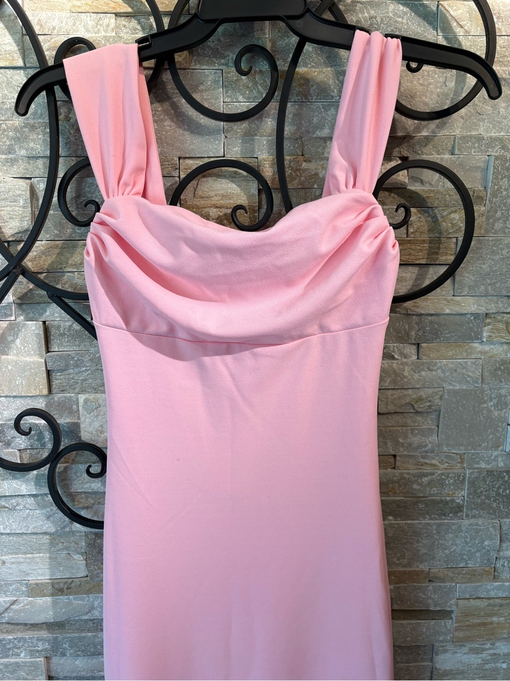 Elk Pink Sleeveless Cowl Dress